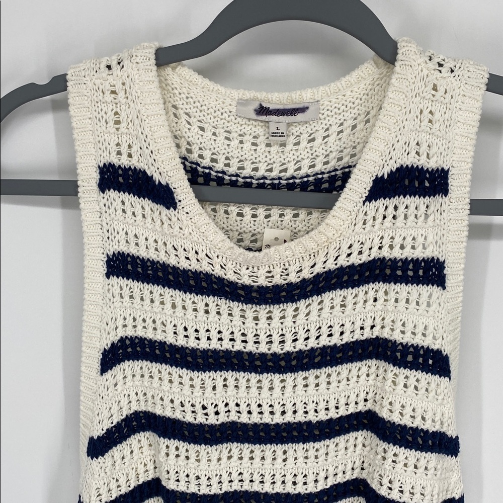 Madewell Crochet-Knit Crewneck Sweater Tank Size Large NWT - Picture 3 of 8
